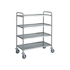 Carro Inoxidable para Ropa Seca, 3500.113, 1090 x 590 x 1400 mm, Acero Inoxidable Tubular Ø 25 - Udex