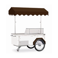 Carro con vitrina integrada para exposición y venta de helado con 7 cubetas - ICECART 10 - Masquefrio
