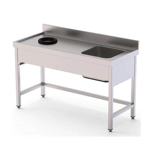 Pia de Aço Inoxidável, AISI 304 Satinado, Direita, 500x400x300 mm - IS1614LWHS0