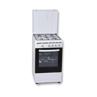 Cocina doméstica Acero Esmaltado 4 Quemadores Gas, Gas natural, Cocina independiente, VCH-455-BLANCA - Casfri