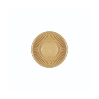 Plato Hondo Redondo de Cartón Kraft, Ø19 cm, Kraft, 10510011 - Macadamia