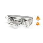 Mesa Fría KBR-47-R290, GN 2/1 y GN 1/1, refrigeración bajo cocina - KBR-47-R290