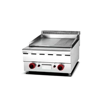 Plancha de Gas para Encimera, HGR-606, 2 Fuegos, 8 kW - HS HOSTELERIA
