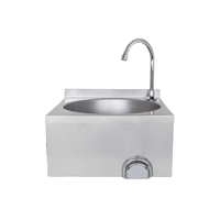 Lavabo Inox, Higiénico Sin Contacto Manual, Accionar Agua Con Rodilla, WT-C400501 - HS HOSTELERIA