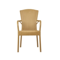 PACK 4 - Sillón Terraza Polipropileno Color Miel - BRUNO - Clima Hostelería