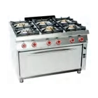 Cocina E80CBG16XL, 69.2 kW, 6F + Horno Gas, 6 Fuegos - Granita