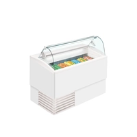 Vitrina Congelador de Helados ISETTA 7LX, 0.42 m², 1354 x 800 x 1176 mm, Pantalla Higiénica Cristal Curvado, Capacidad 7 bjds. Napoli (5 L) - Tefcold