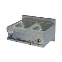 Baño Maria con Capacidad para 3 + 3 Cubetas de GN 1/4 - 6S 6BME2C - Mes cooking