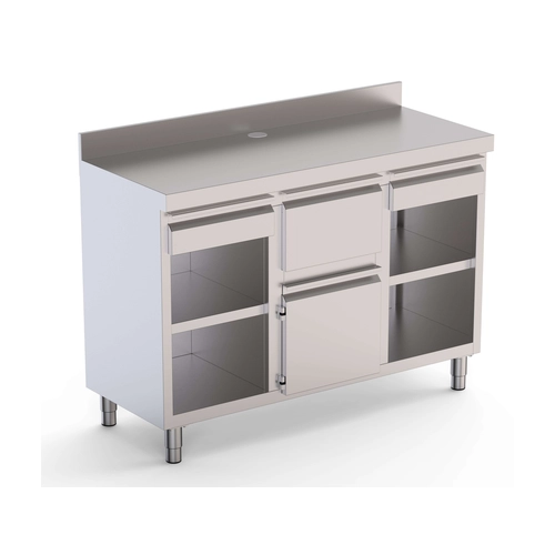 Mueble Cafetero CST60150D2S, 1500 mm, Acero Inoxidable - CST60150D2S