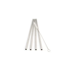 Pajita de acero inoxidable recta 4 und, Acero inoxidable, P/68021 - 100x100 Chef