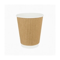 Vaso Cartón Doble Pared Ondulado Kraft Serie 67100/65000/66000 - Macadamia