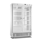 Armarios Expositores de Doble Puerta de Cristal, 2 Puertas de Cristal, Aro PVC, Retorno Automático, ARV 800-BLANCO - Casfri
