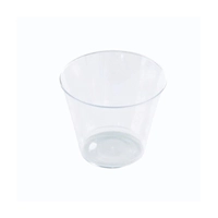 Miniatura Reutilizable - Vaso PS Postre de 230 ml Transparente - Medidas Ø8,8x7,2 cm - 500 Unidades por Caja - 123021 - Macadamia