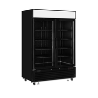 Armario Expositor Refrigerado, Negro, 2 Puertas Batientes de Cristal, 922 L, +1 a +8 °C, LGC5000B - Tefcold