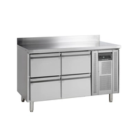 Mesa Fría de Refrigeración GN1/1, CK7240, Acero Inoxidable, 4 GN1/1, R600a, 272 L, -2 a +10 °C - Tefcold