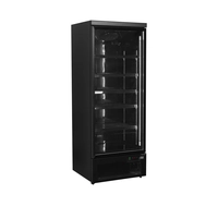 Armario Expositor Refrigerado, Atom Maxi C1DBB, 459 L, Acero Inoxidable Efecto Espejo, Negro RAL9005, -1 a +10 °C - Tefcold