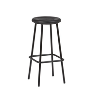PACK 2 - Taburete Armazón Plastificado Negro con Asiento de Espuma Integral - BOSTON ESP - Clima Hostelería