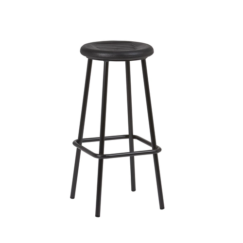 Banqueta BOSTON ESP, Estrutura Plastificada Preta, Assento de Espuma Integral, 75 cm - BOSTON ESP