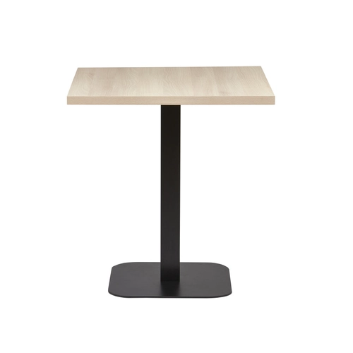 Mesa Interior ROMA ACA, Acacia, Armazón Plastificado Negro con Tablero de Melamina Nogal 70x70 cm - ROMA ACA
