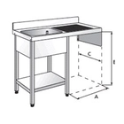 Mesa con Fregadero para Lavavajillas Serie LVV-40/LVV-50 - Masquefrio