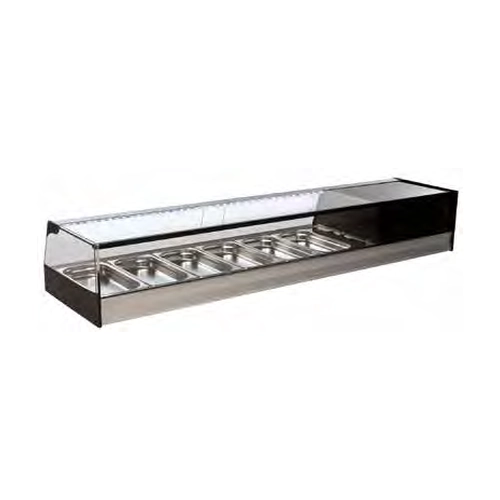 Vitrina Expositora VEC-4-CR-MI, Plata, Nogal, Blanco y Negro - VEC-4-CR-MI